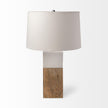 Mercana Woodrow Light Brown Wood w/ White Accent Table Lamp Clearance