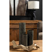 Mercana Kona Medium Black/Gold Ceramic Vase