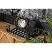 Mercana Gaston Gray Metal Circular Table Clock