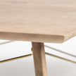 Mercana Kirby Brown Solid Wood Top & Legs w/Metal Bracing Coffee Table