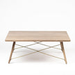 Mercana Kirby Brown Solid Wood Top & Legs w/Metal Bracing Coffee Table