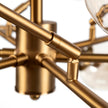 Mercana Rudyard Glass Globe and Gold Metal Chandelier Clearance