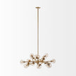 Mercana Rudyard Glass Globe and Gold Metal Chandelier Clearance