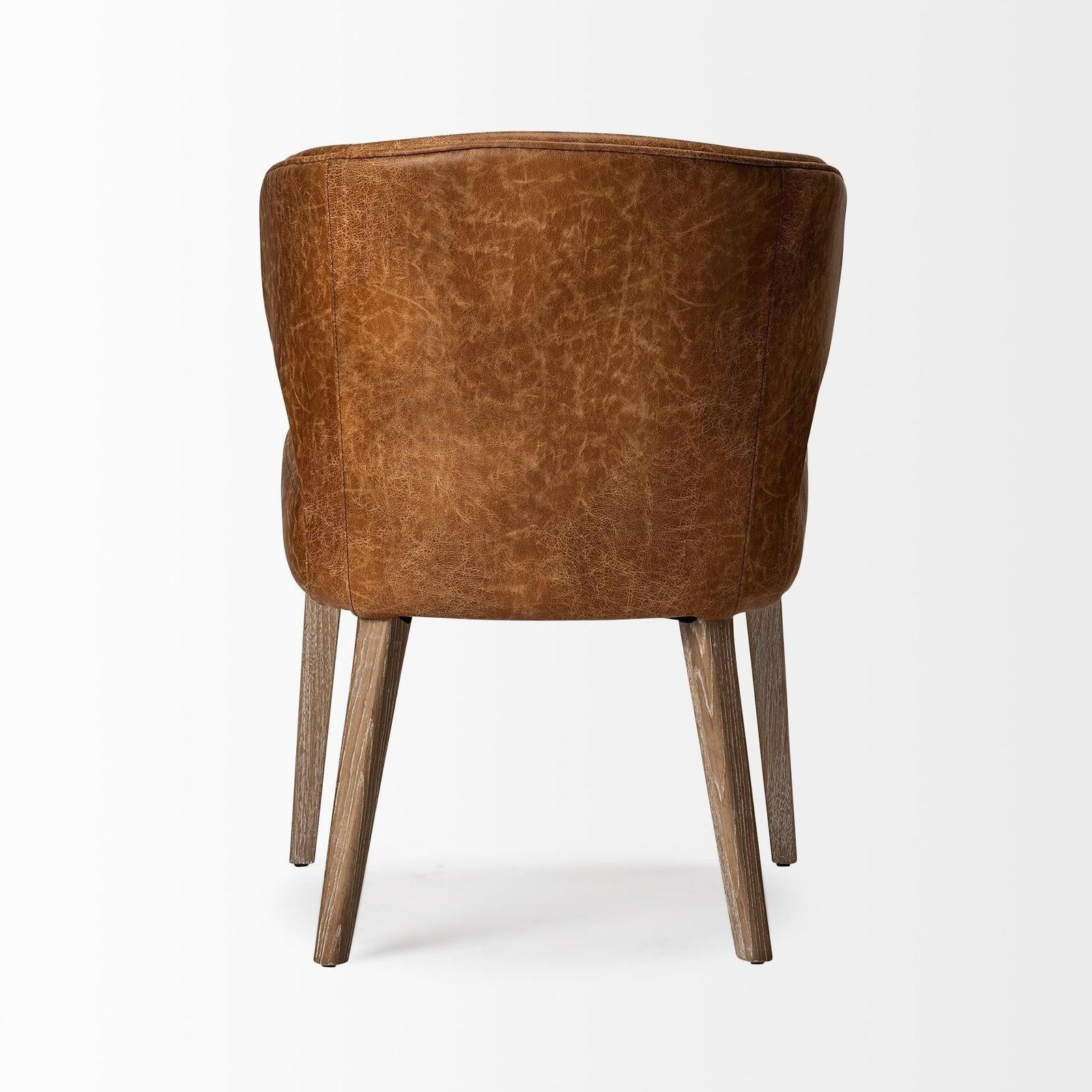 Mercana Niles Wooden Legs Wingback Dining Chair