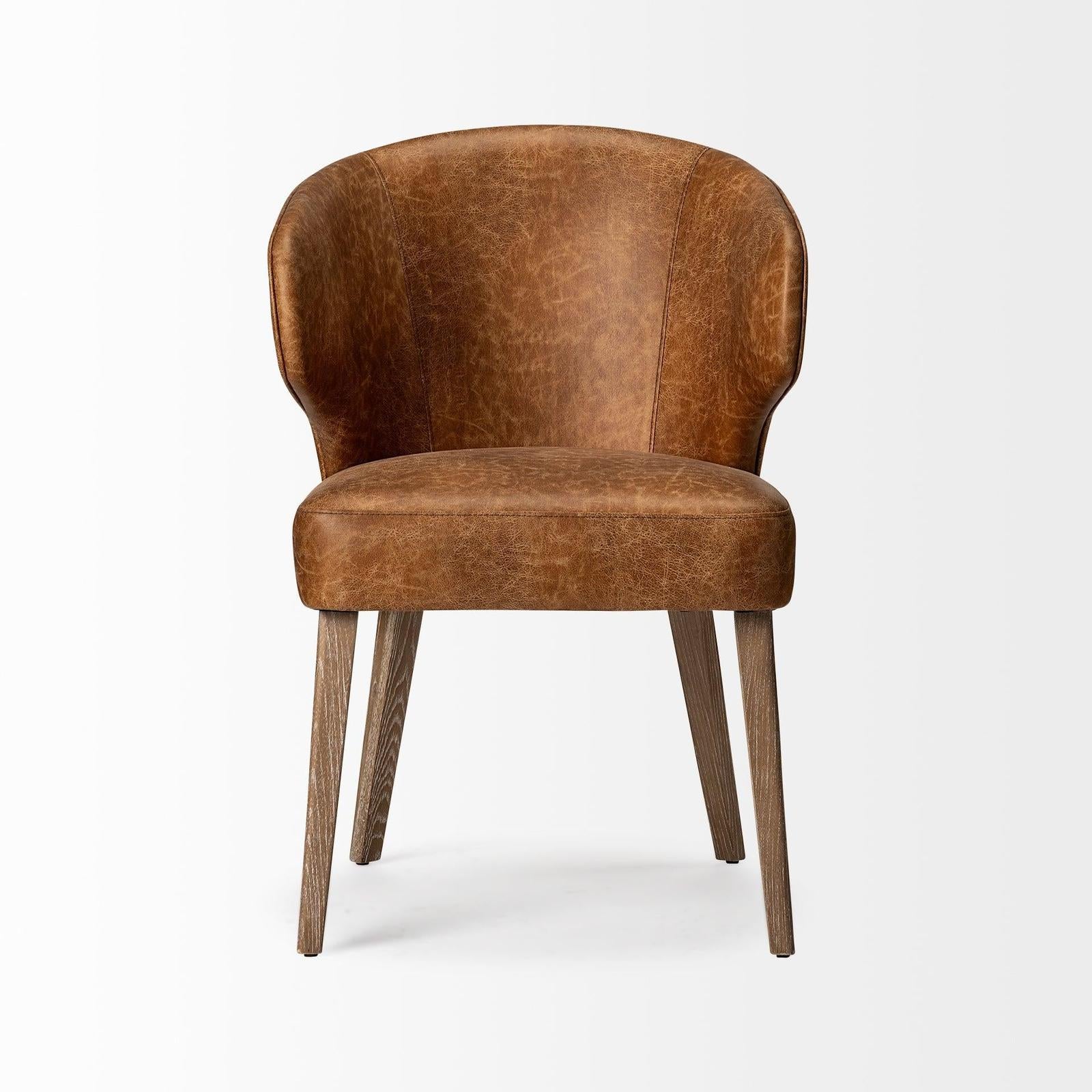 Mercana Niles Wooden Legs Wingback Dining Chair