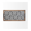 Mercana Fantuz Gray Meta Wood and Glass Serving Tray