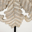 Mercana Kamara White Washed Wood W/Antiqued Silver Botanical Decorative Object Clearance