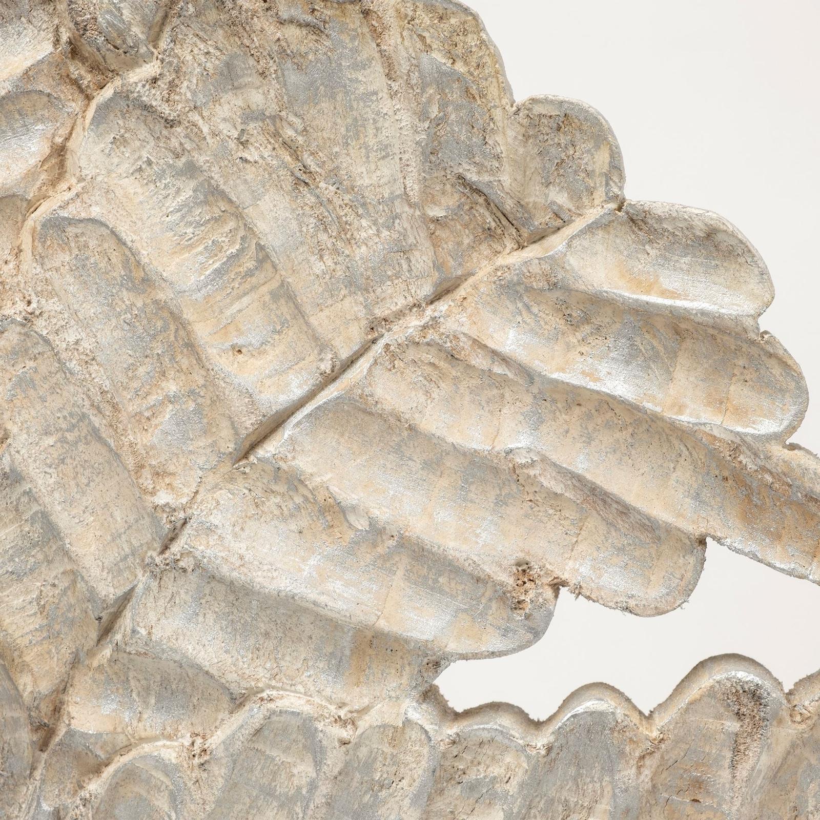 Mercana Kamara White Washed Wood W/Antiqued Silver Botanical Decorative Object Clearance