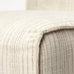 Mercana Damon Fully Upholstered Cream-Toned Fabric Dining Chair on Casters Clearance