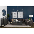 Mercana Lucas White Marble W/Black Iron Frame Accent Tables- Set of 2
