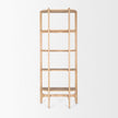 Mercana Taylin Light Brown Solid Wood Open Bookshelf