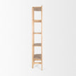 Mercana Taylin Light Brown Solid Wood Open Bookshelf