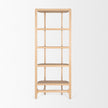 Mercana Taylin Light Brown Solid Wood Open Bookshelf