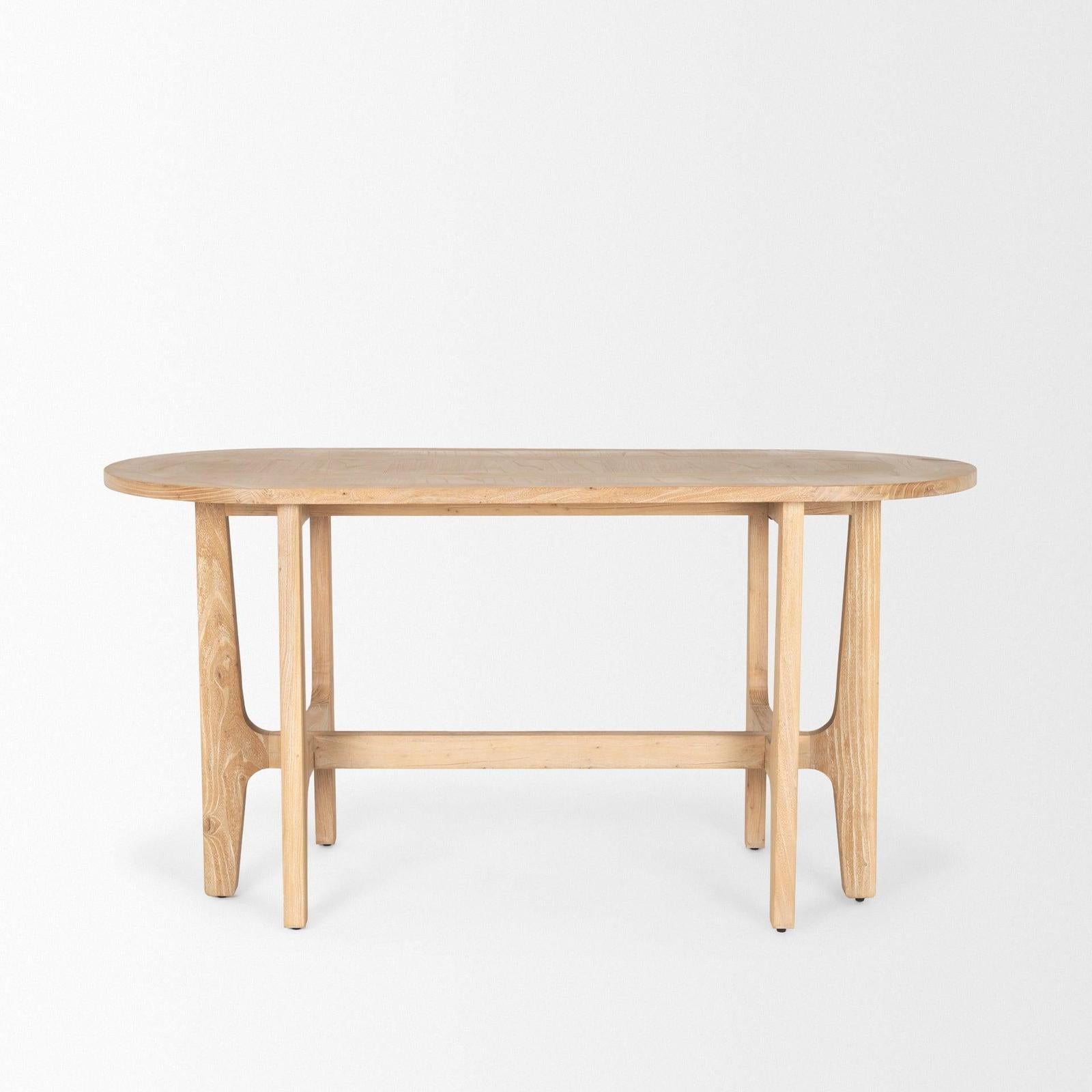 Mercana Taylin Light Brown Solid Wood Desk