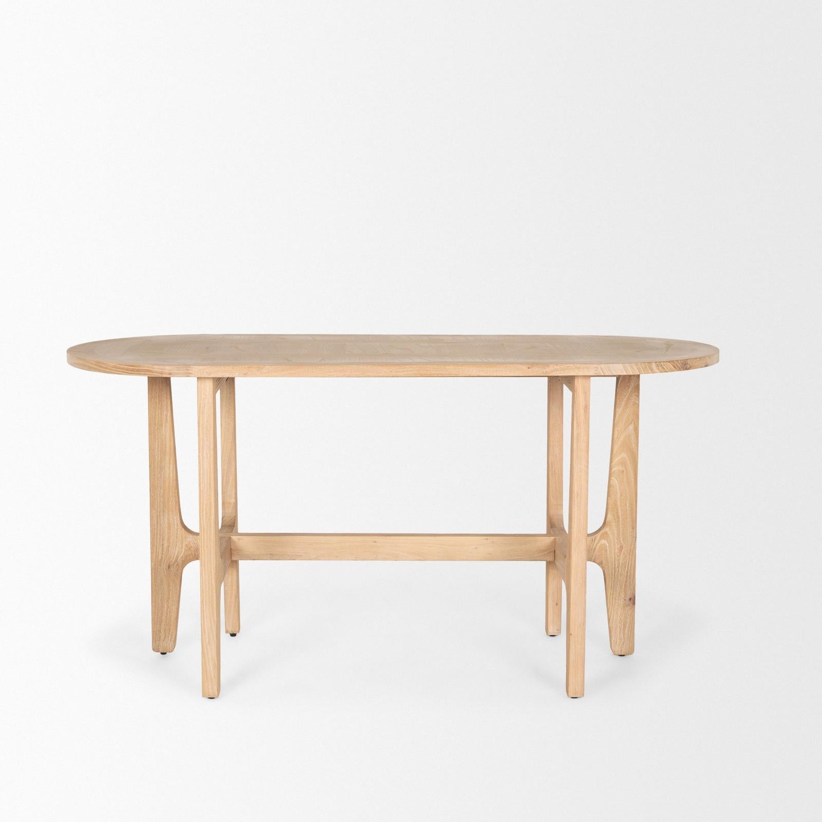 Mercana Taylin Light Brown Solid Wood Desk