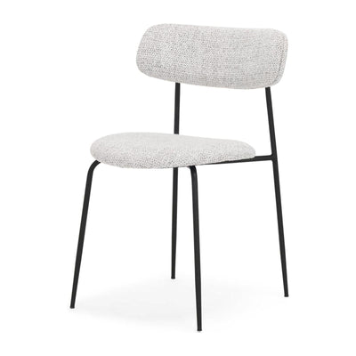 Mercana Casey Matte Black Metal w/ Gray Fabric Dining Chair Clearance