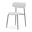 Mercana Casey Matte Black Metal w/ Gray Fabric Dining Chair Clearance