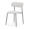 Mercana Casey Matte Black Metal w/ Gray Fabric Dining Chair Clearance