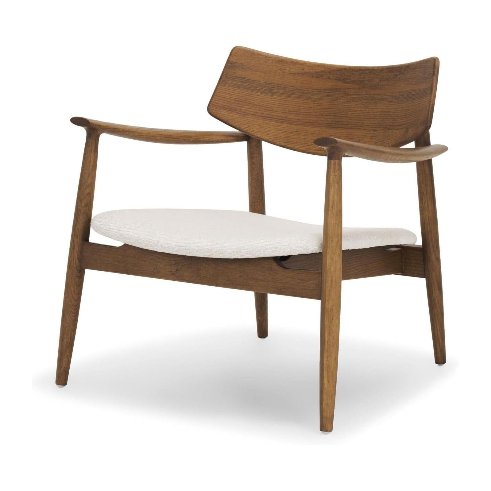 Mercana Haggen Oak Wood w/ Cream Fabric Accent Chair Clearance