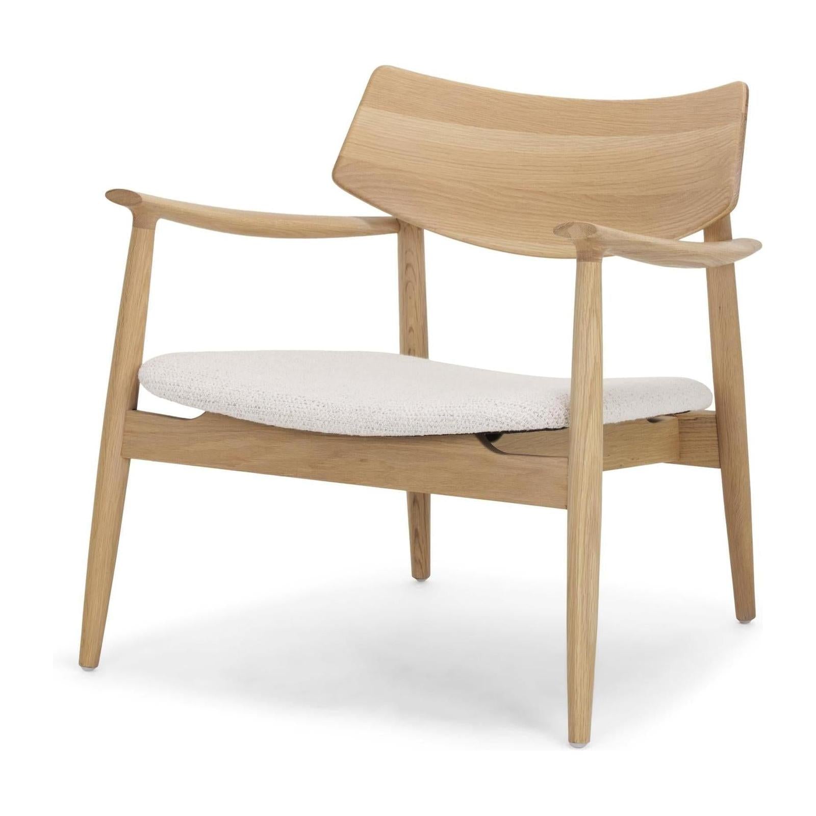 Mercana Haggen Oak Wood w/ Cream Fabric Accent Chair Clearance