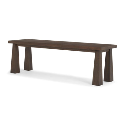 Mercana Wolcott Rectangular Dark Brown Solid Wood Bench Clearance
