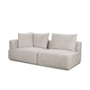 Mercana Warner Left Arm 3 Seater Gray Performance Fabric w/ Ash Wood Sofa