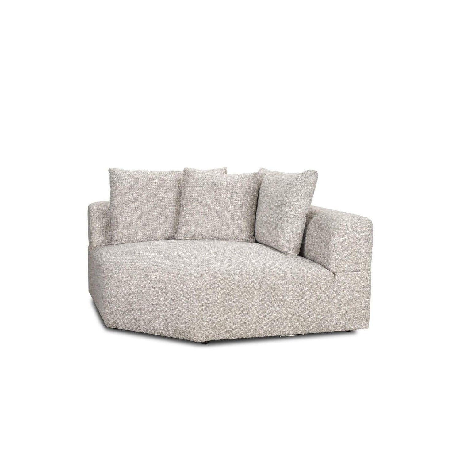 Mercana Warner Gray Performance Fabric Corner Piece