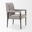 Mercana Palisades Fabric Wrap Brown Wood Frame Dining Chair