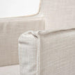 Mercana Elbert Cream Fabric Slip-Cover Brown Wood Frame Dining Chair