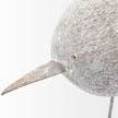 Mercana Snipe Off-White Resin Bird Ornament W/ Metal Feet