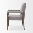 Mercana Palisades Fabric Wrap Brown Wood Frame Dining Chair