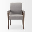 Mercana Palisades Fabric Wrap Brown Wood Frame Dining Chair