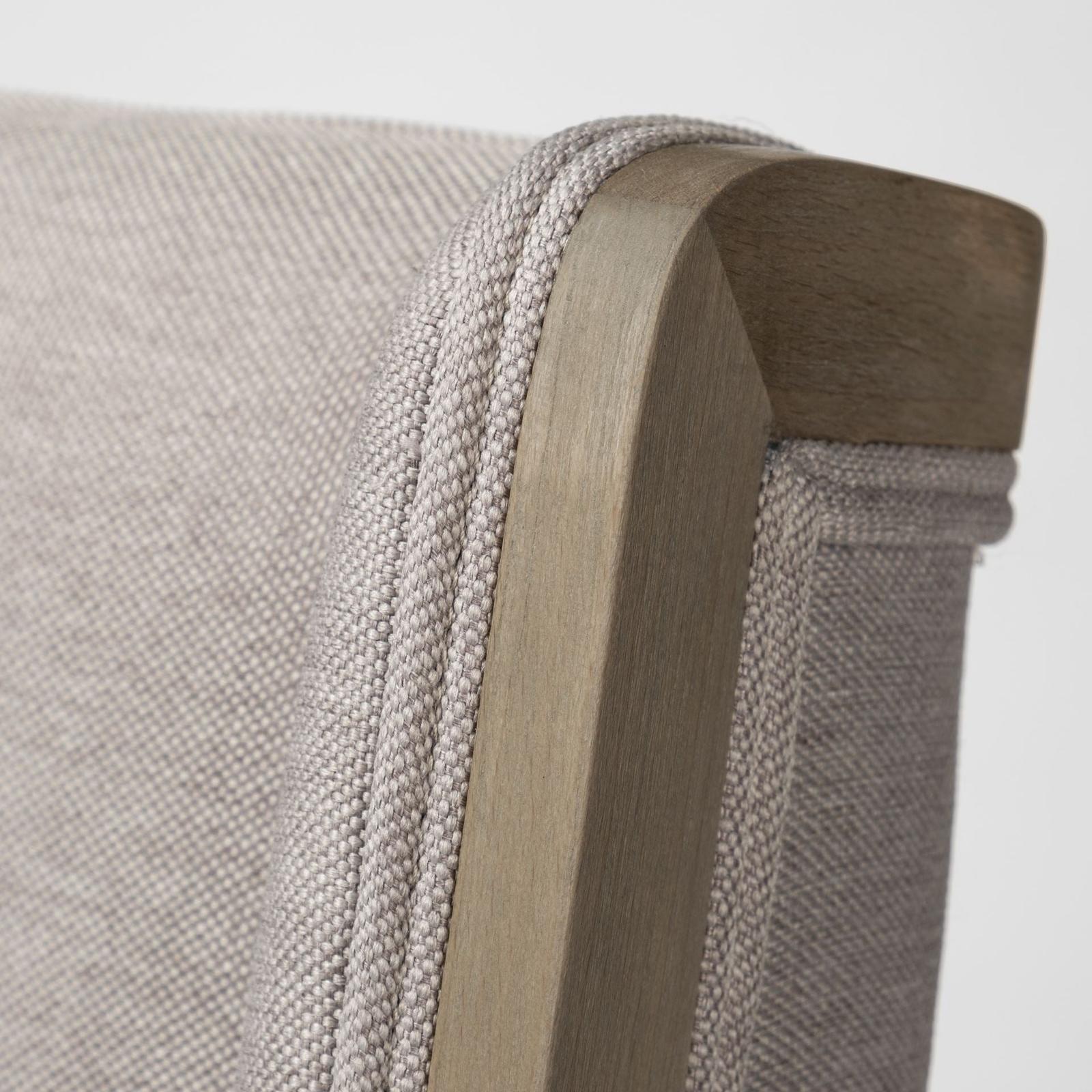 Mercana Tenton Grey Fabric Wrap Brown Wooden Base Dining Chair Clearance