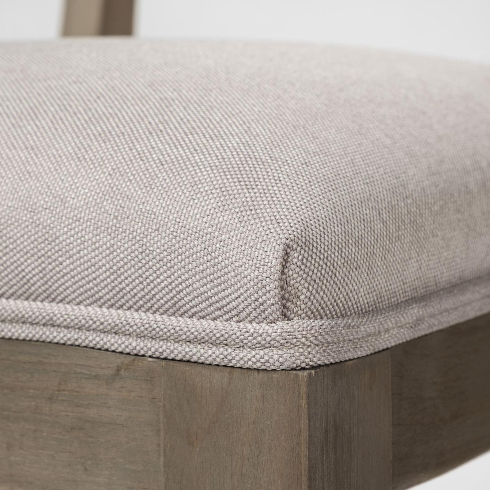 Mercana Tenton Grey Fabric Wrap Brown Wooden Base Dining Chair Clearance