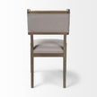Mercana Tenton Grey Fabric Wrap Brown Wooden Base Dining Chair Clearance