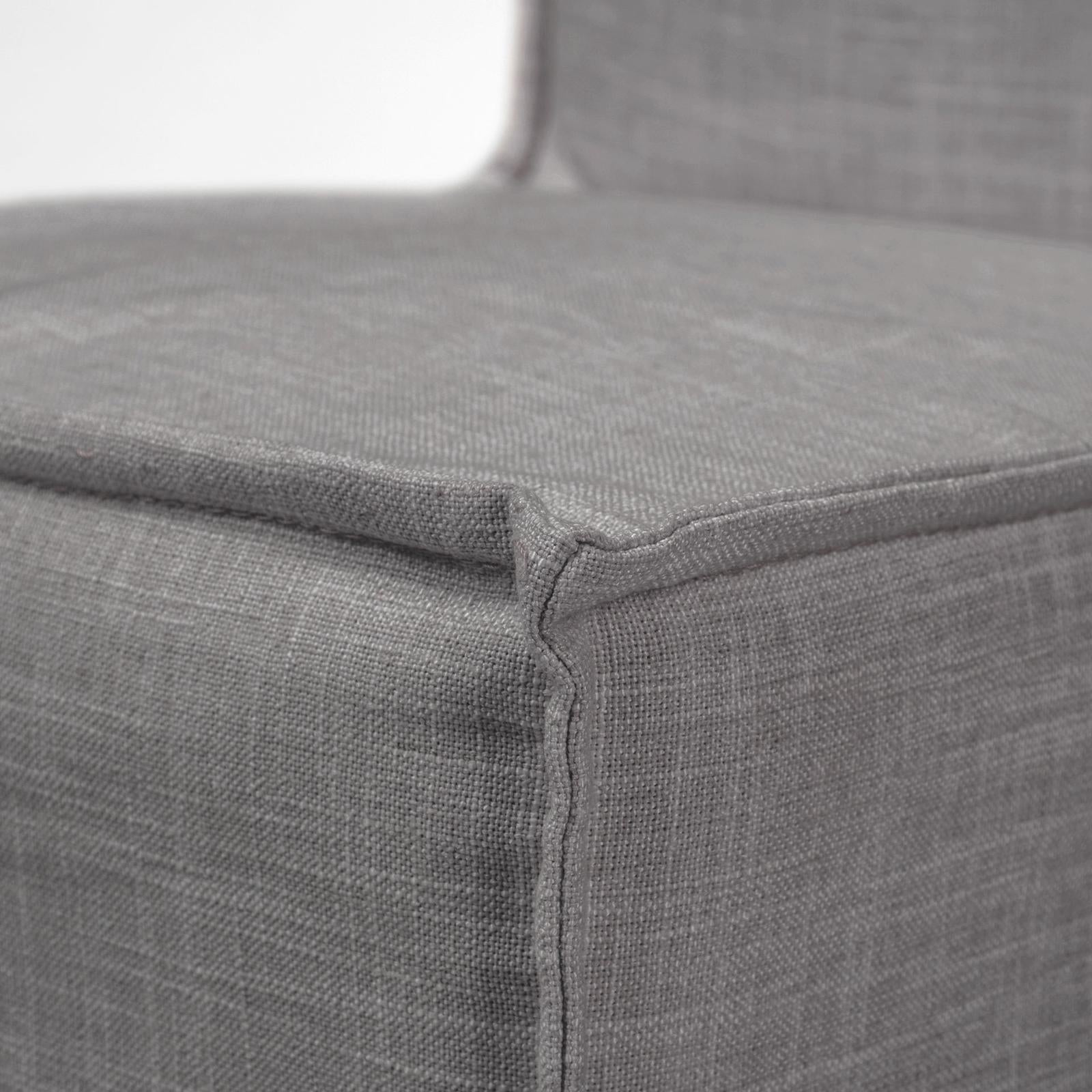 Mercana Elbert Fabric Slip-Cover Brown Wooden Base Dining Chair
