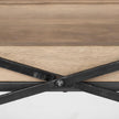 Mercana Trey Brown Wood and Black Iron Console Table