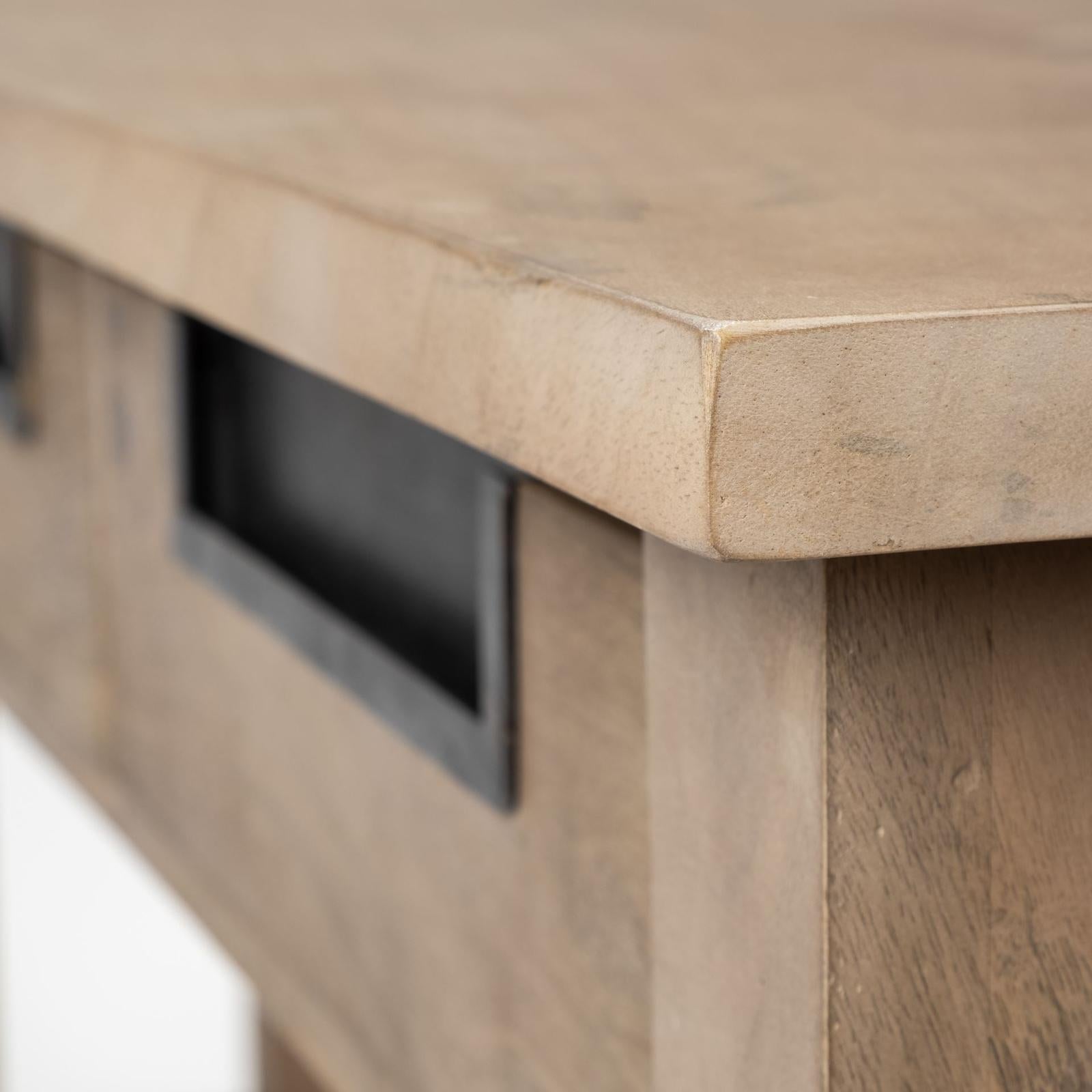 Mercana Harrelson Brown Wood 4 Drawer Console Table