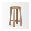 Mercana Brahma White Washed Wood Stool