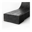 Mercana Araxi Rectangular Solid Wood Top Black Metal Base Dining Table