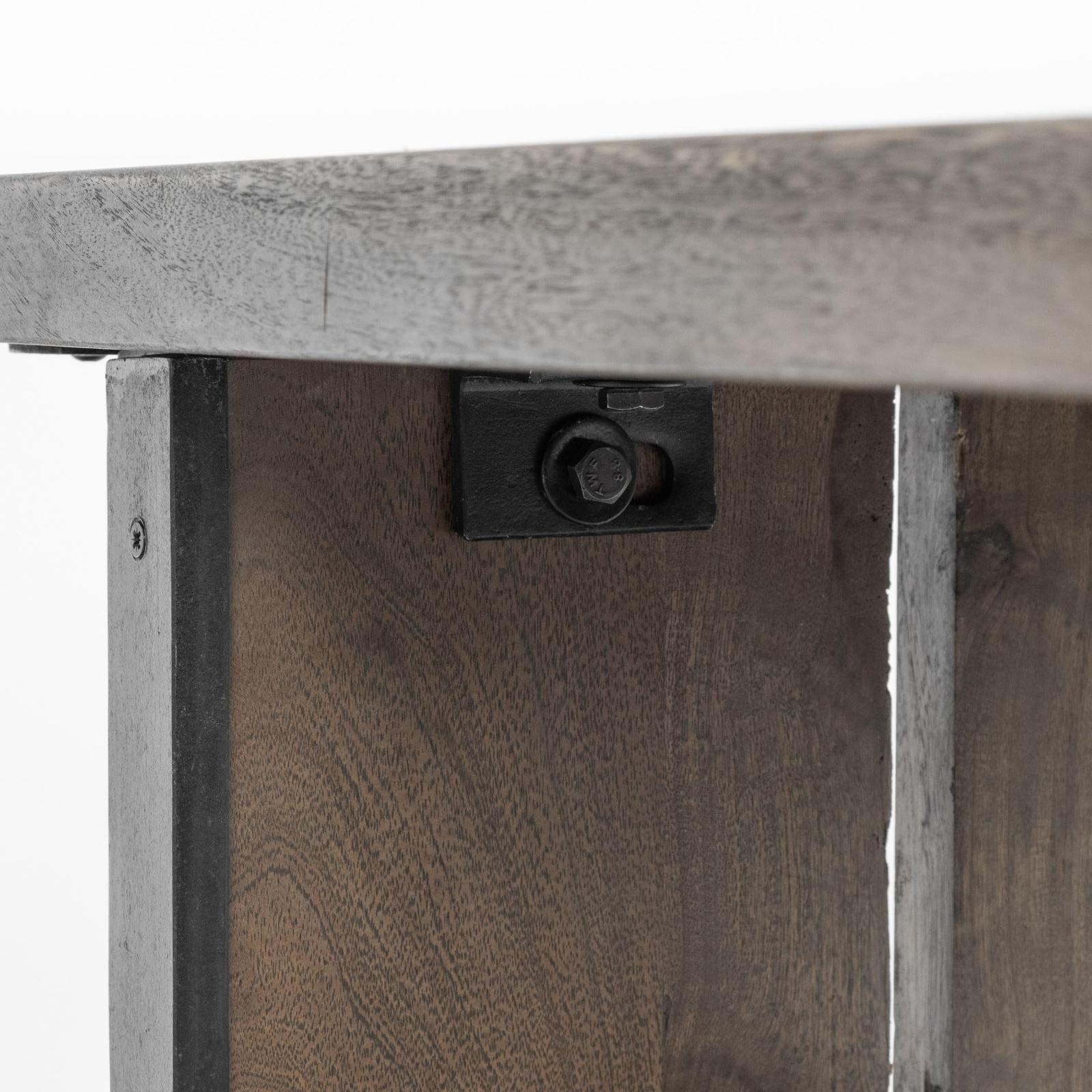 Mercana Ledger Brown Live-Edge Wooden Dining Bench