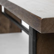 Mercana Ledger Brown Live-Edge Wooden Dining Bench