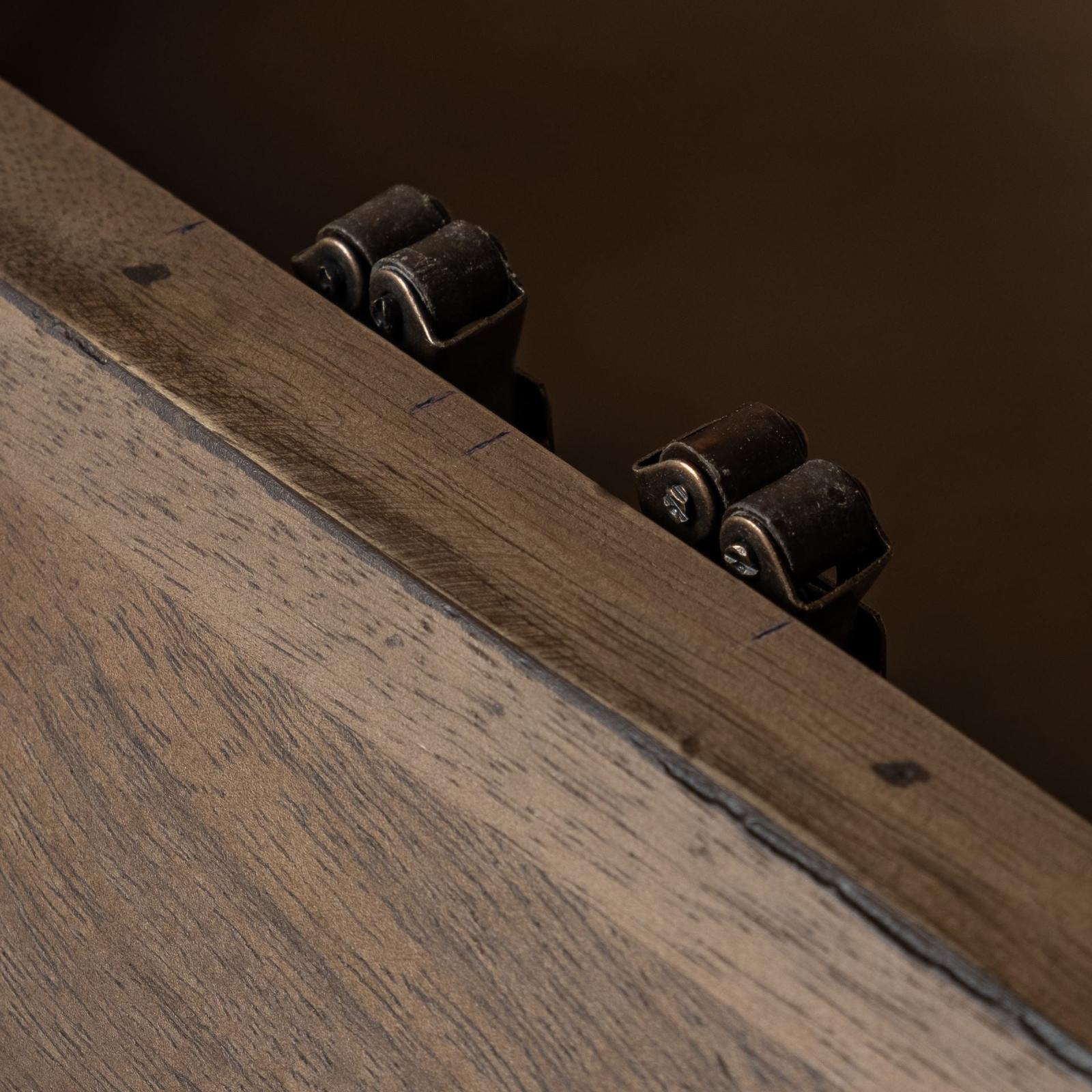 Mercana Arreto Hexagonal Hinged Solid Wood Top and Base Coffee Table