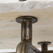 Mercana Pinera White Marble Top Gold-Toned Iron Base Console Table
