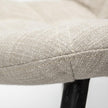 Mercana Barrow I Beige Fabric Wrap Black Metal Frame Dining Chair Clearance