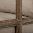 Mercana Skylar Fabric Covered Cushioned Demi-Lune Wooden Frame Accent Chair