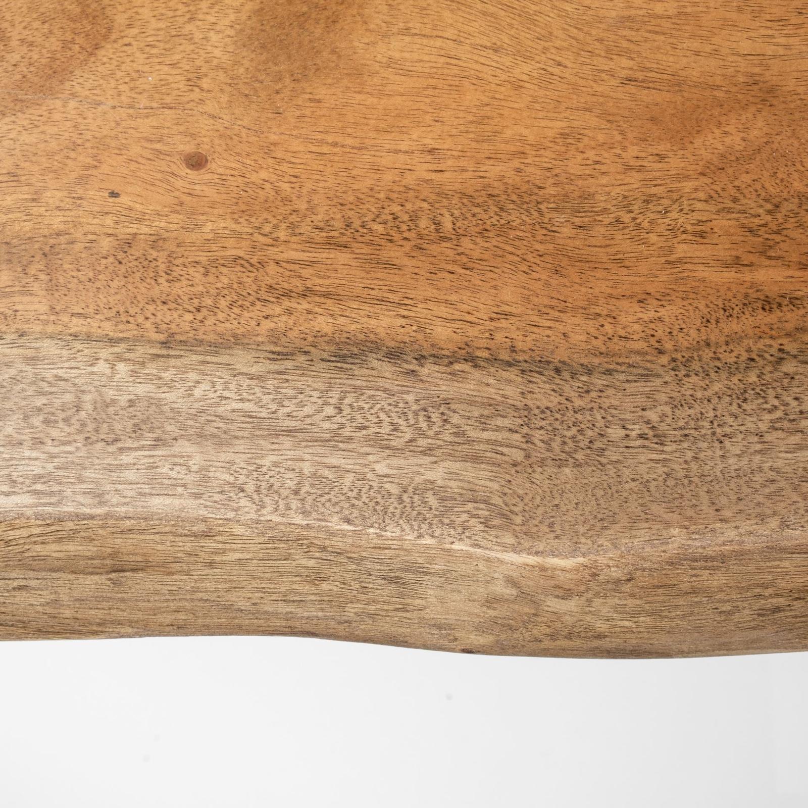 Mercana Papillion Natural Solid Wood and Live Edge Iron Office Desk Clearance