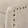 Mercana Bergen Beige Fabric Covered Seat W/Brown Wood Frame Accent Bench Clearance