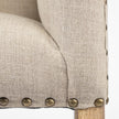 Mercana Bergen Beige Fabric Covered Seat W/Brown Wood Frame Accent Bench Clearance