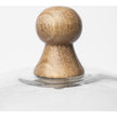 Mercana Campana Small Wooden/White Marble Base Glass Cloche